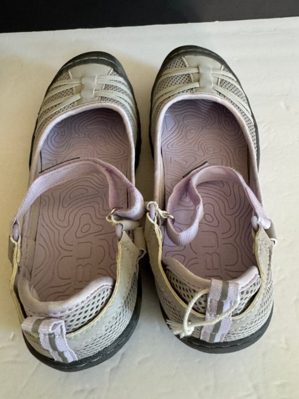 JBU Jambu Lilac & Gray Mary Jane Water Ready Shoes Style B2MA65 EVA Size 8.5 EUC - Picture 5 of 7